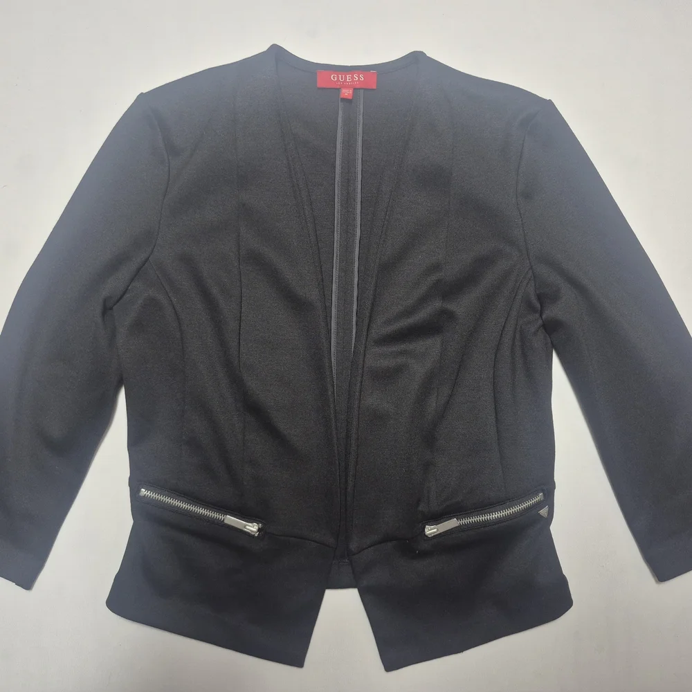 GUESS Black Blazer with Zipper Details - Picture 1 of 2